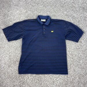 Masters Shirt Mens Large Blue Stripe Golf Augusta National Course Slazenger Top